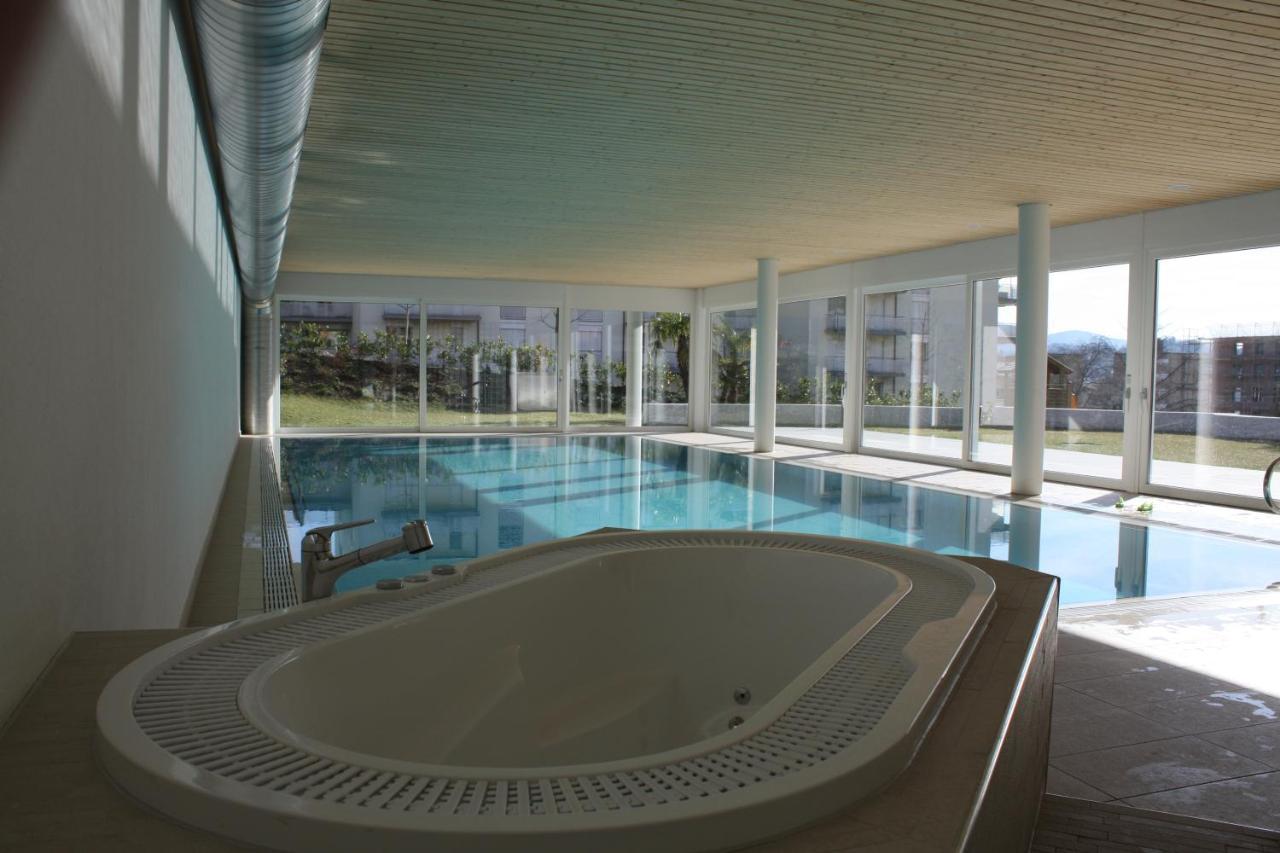 Indoor Swimming Pool, Sauna, Fitness, Private Gardens, Spacious Modern Apartment Lugano Eksteriør bilde